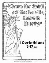 July Bible Fourth Printables Sunday School Kids Christ Verse Crafts Coloring Christian Lessons Freedom Patriotic Scripture Liberty 4th Pages Color sketch template