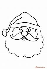 Santa Face Coloring Claus Pages Drawing Printable Color Getcolorings Getdrawings Paintingvalley sketch template