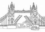 Tower Buckingham Palace Thames Colouring River London Bridge источник раскраски sketch template