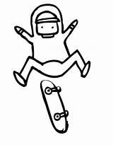 Skater Dibujos Clipartmag Toros sketch template