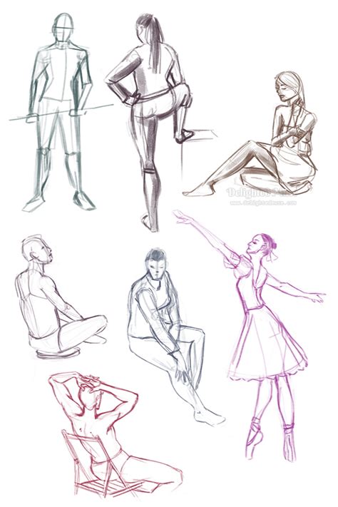 gesture drawing practice  photoshop delighted muse