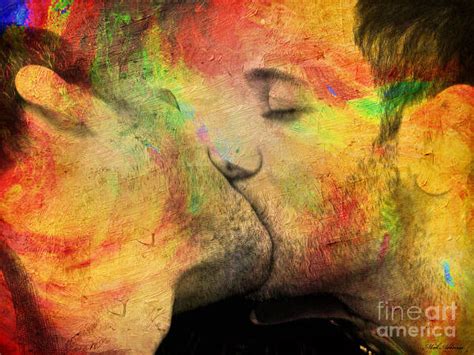 gay kiss art for sale