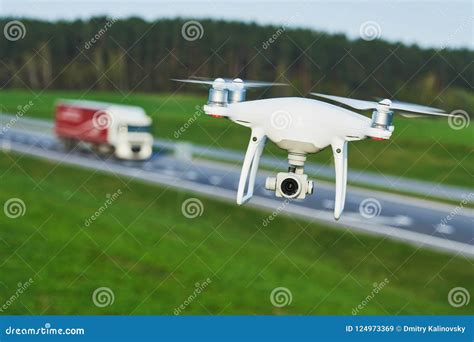 drone  transportation drone  camera controls highway road conditions stock image image