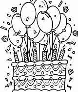 Coloring Pages Cake Birthday Balloons Drawing Pastry Happy Getdrawings Getcolorings Epic Pencil Party sketch template