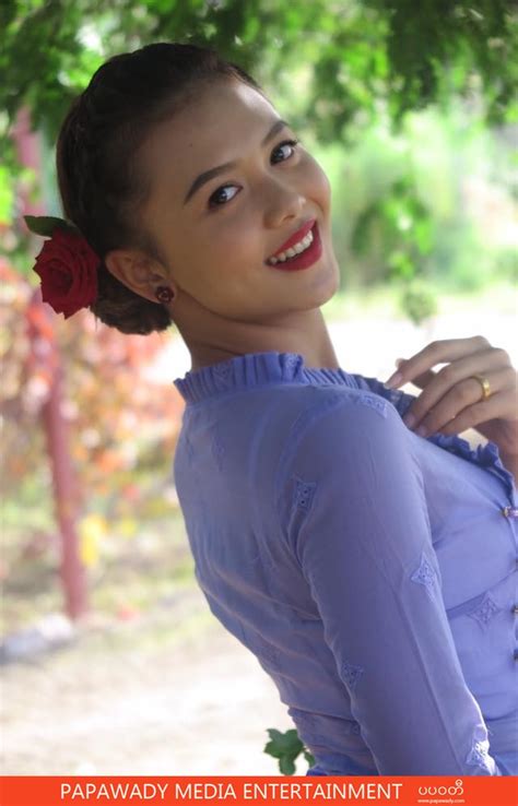 Shwe Mhone Yati Beautiful Fashion With Flowers And Myanmar