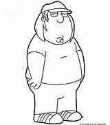 Guy Family Chris Griffin Coloring Pages Drawing Draw Printable Peter Kids Step Stewie Characters Cartoon Drawings Show Cleveland Lois Print sketch template