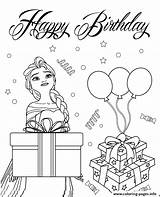 Coloring Birthday Happy Colouring Disney Elsa Pages Wishes Printable Print Color Doo Scooby Info Popular sketch template