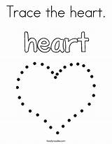 Heart Trace Coloring Pages Cursive Outline Twistynoodle Built California Usa Print Getdrawings Noodle sketch template