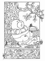 Hidden Puzzles Kids Objects Puzzle Coloring sketch template