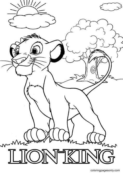 lion king simba coloring page lion king drawings horse coloring