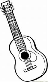 Coloring Pages Guitar String Instruments Musical Printable Drawing Instrument Color Acoustic Colouring Music Clipart Outline Colorings Line Mandolin Clip Template sketch template