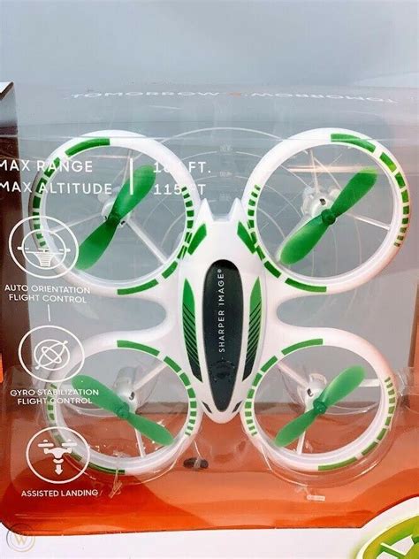 sharper image mini led stunt drone model  quadcopter green  shipping