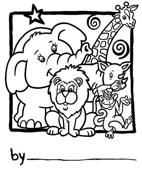 coloring pictures zoo animals printable  kids