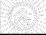 Coloring Pages Byzantine Icon Icons Catholic Immaculate Conception Christ Pantocrator Orthodox Colouring Religious Sheets sketch template