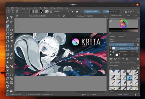 raster graphics editor krita  released  numerous