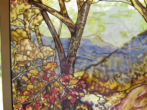 Autumn Glassmasters Louis Comfort Tiffany Stained Glass 1993 Ebay