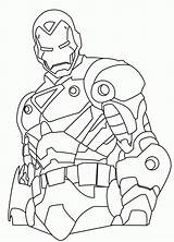Ironman Colorear Hero sketch template