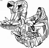 Vendor Vegetable Drawing Village Sketch Market Indian Clipart Maya Women Coloring Vendors Selling 4to40 Getdrawings Fish Clipartmag Inspired Source sketch template
