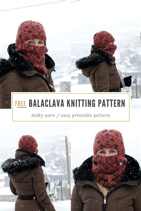 balaclava pattern bulky knit handy