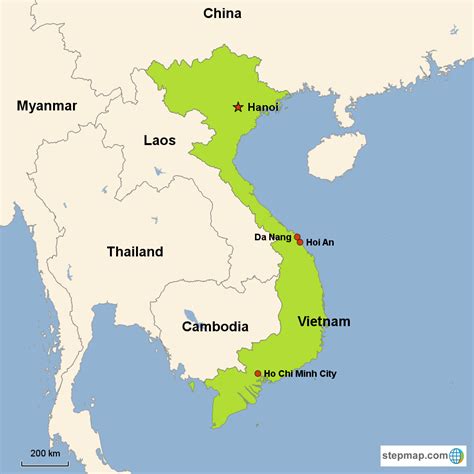 map  vietnam today cities  towns map