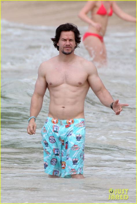 mark wahlberg flashes butt to wife rhea durham in the ocean photo