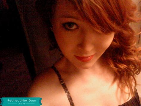 pale redhead cutie selfie