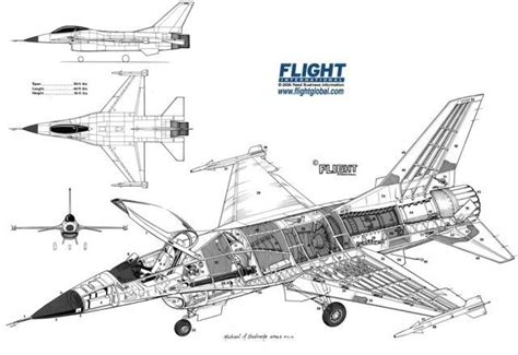 Lockheed Martin F 16 Fighting Falcon Cutaway Spaccato