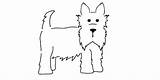 Dog Scottie Template Templates Coloring Colouring sketch template
