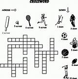 Crossword Sports Puzzles Printable Kids Related Trivia Kittybabylove Easy Word Simple Pages Puzzle Coloring Games Worksheets Talk Let Crosswords Source sketch template