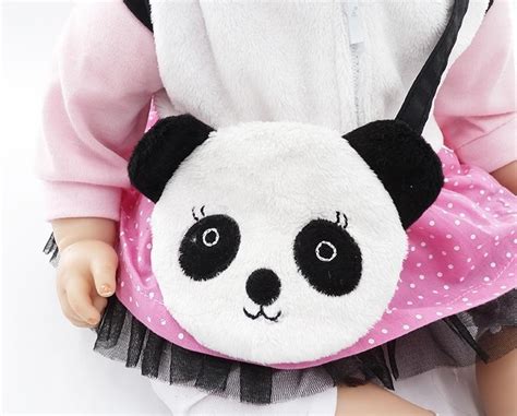 bebe reborn panda boneca realista importado brinde r 482 07 em