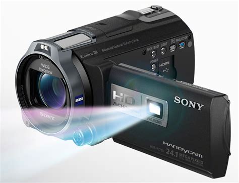 sony hdr pjv camcorder reviews high definition gb handycam  projector