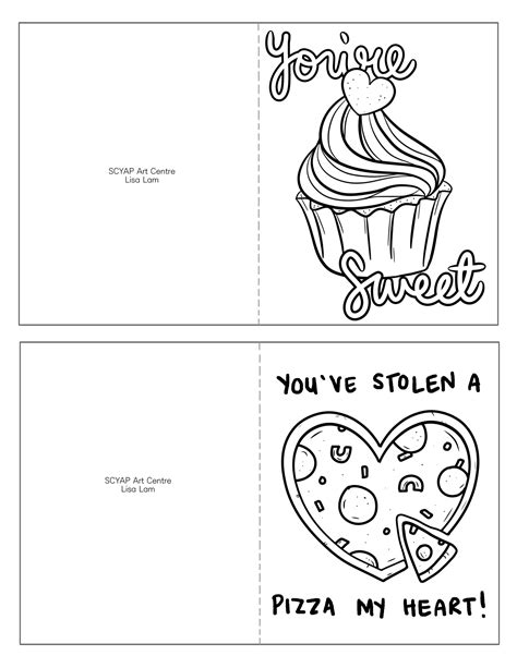 card template foldable printable valentines day cards