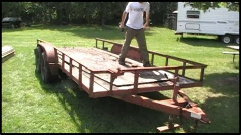 foot trailer rehab project part  deck removal youtube