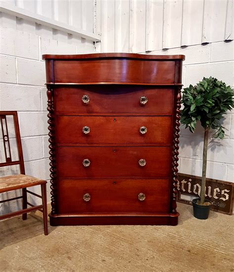 antique victorian mahogany scotch chest  drawers