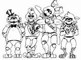 Animatronics Animatroniki Freddy Foxy Bonnie Darmo Wydrukuj Mytopkid sketch template