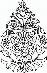 Designs Patterns Indian Floral Flower Embroidery Coloring Flowers Pattern Mexican Heritage Simple Bordado Stencil Artcraft Drawing Clipart Motif Mexicano Under sketch template