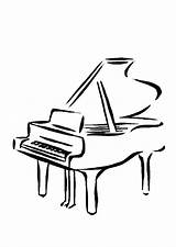 Pianoforte Vleugelpiano Queue Musique sketch template