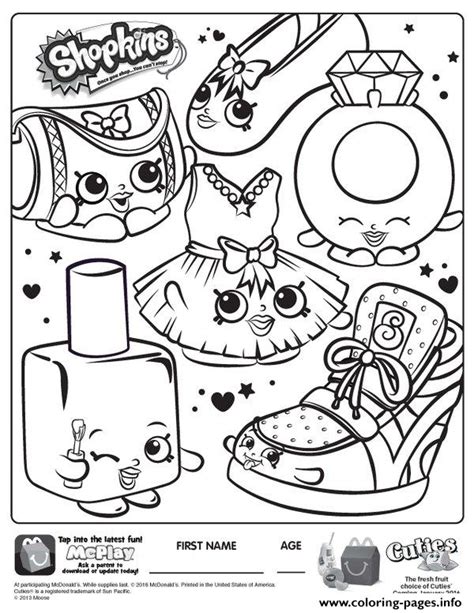 shopkins  coloring pages printable
