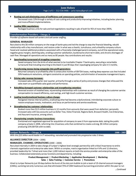 general manager resume    ceogm candidate
