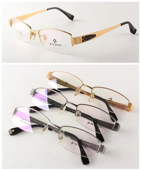 100 luxury pure titanium eyeglass frames half rimless myopia glasses
