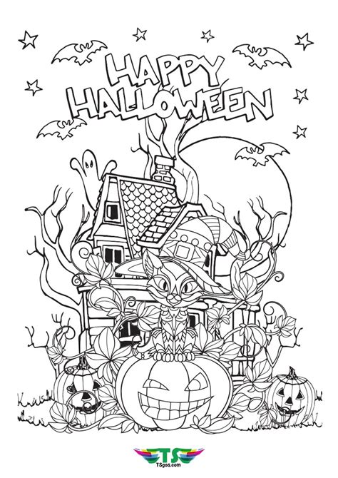 happy halloween coloring page tsgoscom
