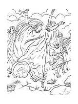 Miriam Dancing Ausmalbilder Moses Tanzt Mose Exodus Auszug Plague sketch template