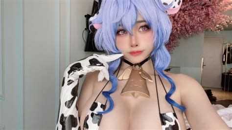Sankaku Complex On Twitter Genshin Impact Ganyu Cow Bikini Cosplay By