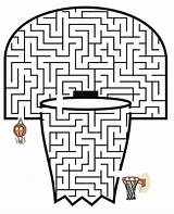 Maze Printable Mazes Kids Puzzles Basketball Coloring Pages Fun Crafts Printables Search Activities Print Worksheets Hard Games Children Activity Grade sketch template