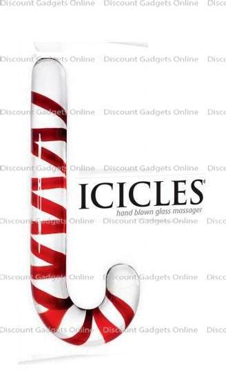 Icicles Glass Massager Candy Cane G Spot Dildo Dong Sex Toy For Women