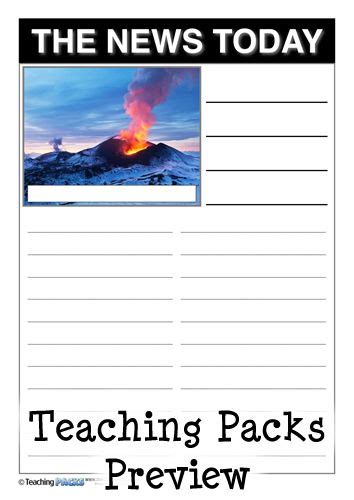 newspaper reports teaching pack teaching packs report writing
