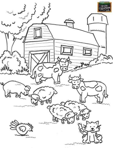 coloring book farm animals   svg file cut cricut