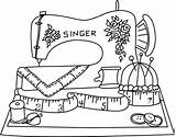 Coloring Sewing Machine Pages Getdrawings sketch template