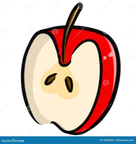 hand drawn  apple illustration clipart stock image illustration