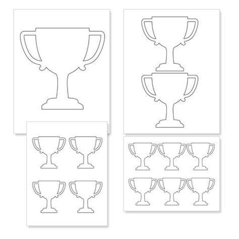 printable trophy template templates printable  template